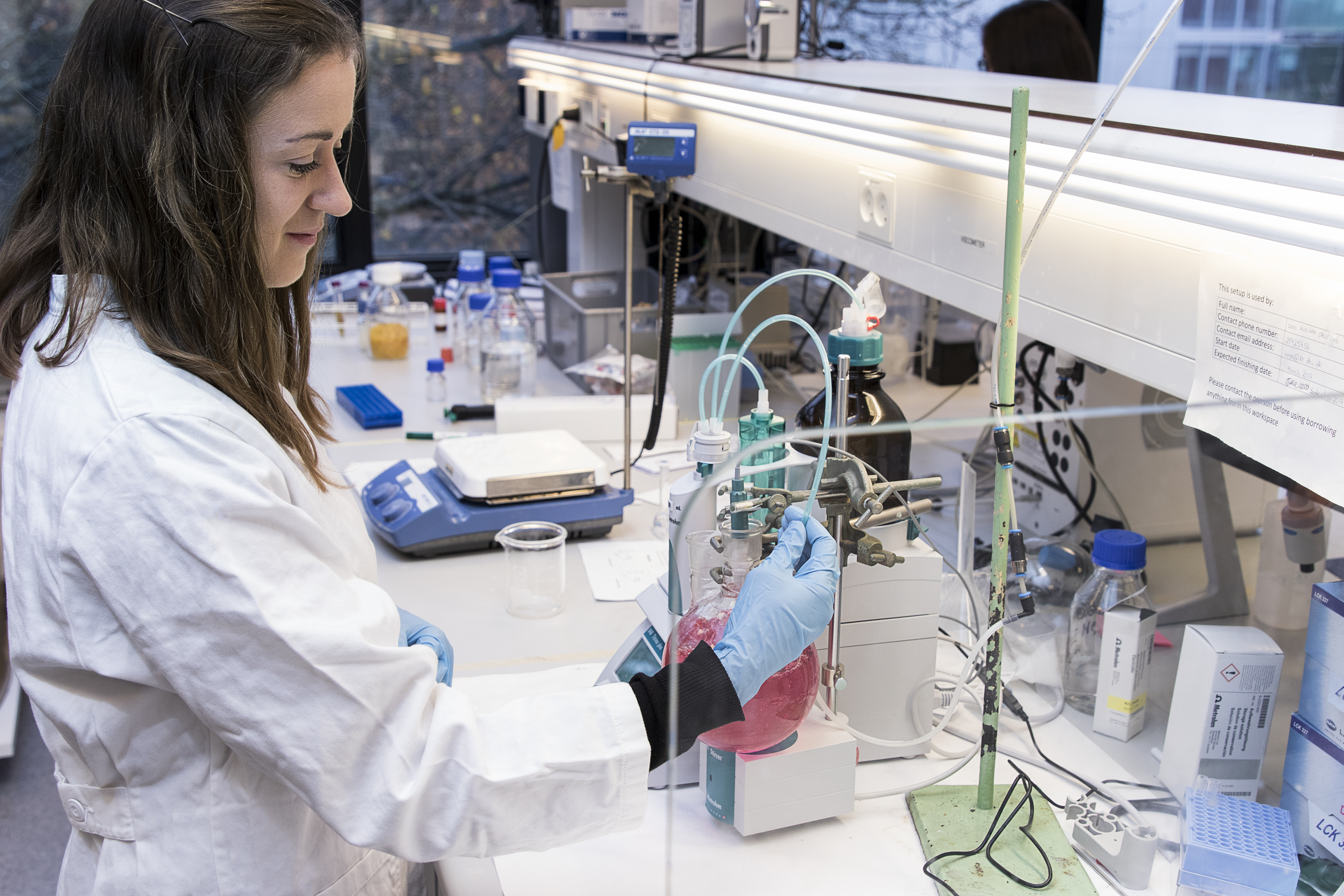 Woman working in lab